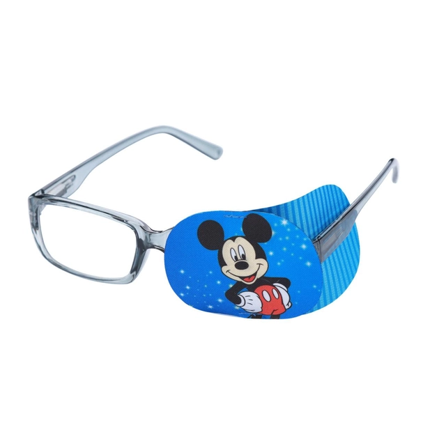 Окклюдер на очки детский тканевый Fuddy-Duddy 2шт для левого и правого глаза с рисунком Микки (O-3) - изображение 2