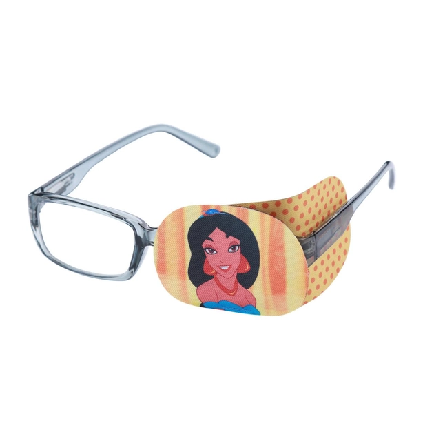 Окклюдер на очки детский тканевый Fuddy-Duddy 2шт для левого и правого глаза с рисунком Жасмин (O-4) - изображение 2