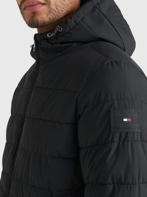 Kurtka jesienna męska pikowana Tommy Hilfiger MW0MW29010-BDS M Czarna (8720642542028) - obraz 4