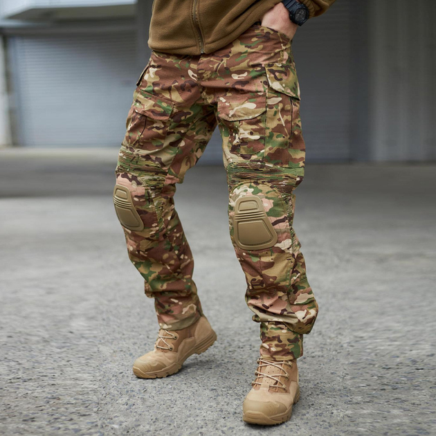 Мужские Демисезонные штаны G3 с наколенниками / Крепкие брюки мультикам размер M - изображение 1