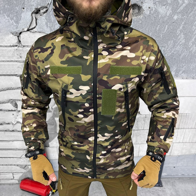 Мужская Демисезонная Куртка Soft Shell с флисовой подкладкой / Верхняя Одежда Logos-Tac мультикам размер S - изображение 1
