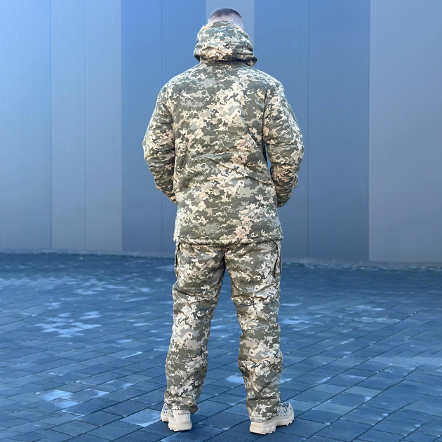 Чоловічий зимовий Костюм "Кордон-6" Куртка + Штани / Польова форма на флісі саржа піксель розмір 5XL - зображення 2