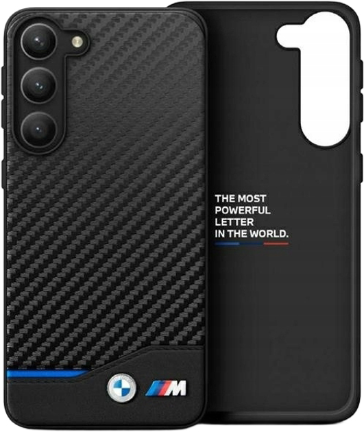 Панель BMW Leather Carbon для Samsung Galaxy 23 Black (3666339114572) - зображення 1