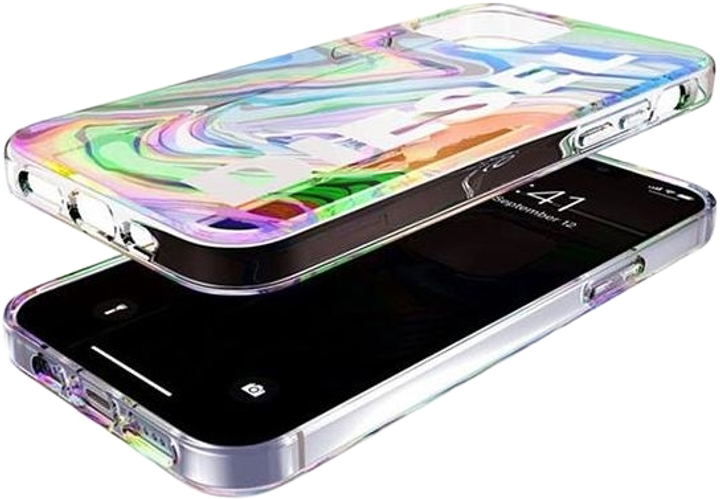 Etui Diesel Clear Case Digital Holographic do Apple iPhone 12/12 Pro Holographic-white (8718846088725) - obraz 2