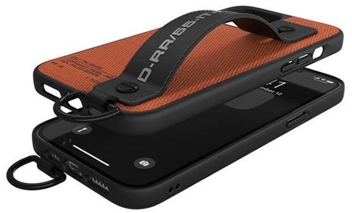 Etui Diesel Handstrap Case Utility Twill do Apple iPhone 12 Pro Max Black-orange (8718846088473) - obraz 3