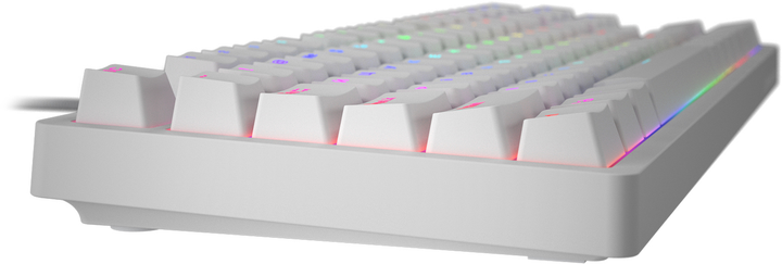 Клавіатура дротова Hator Rockfall 2 Mecha TKL Orange USB White (HTK-521) - зображення 4