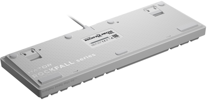 Клавіатура дротова Hator Rockfall 2 Mecha TKL Orange USB White (HTK-521) - зображення 5