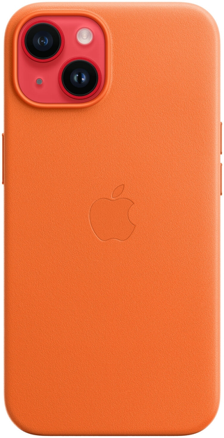 Etui Apple MagSafe Leather Case do Apple iPhone 14 Orange (194253345367) - obraz 1