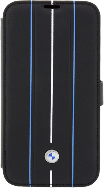 Чохол-книжка BMW Leather Stamp для Apple iPhone 14 Pro Black (3666339097097) - зображення 1