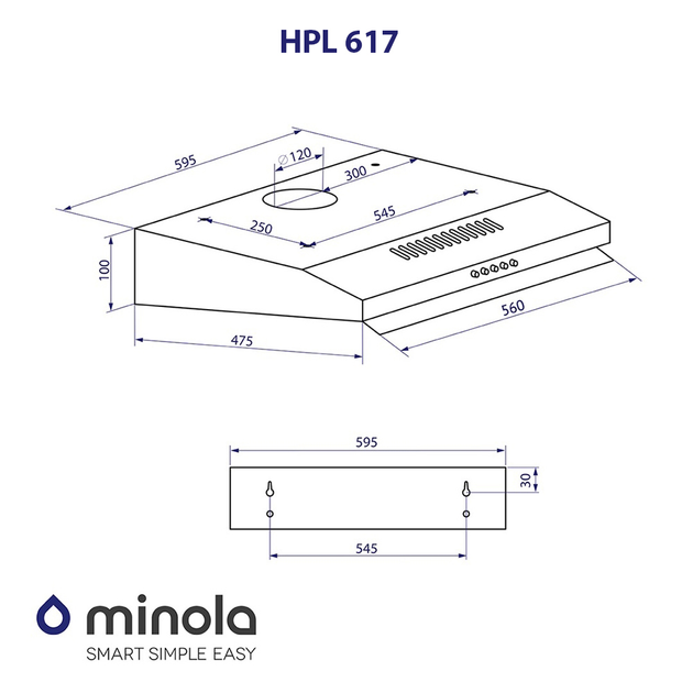 Вытяжка Minola HPL 617 WH - изображение 11