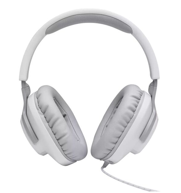 Навушники провідні повнорозмірні JBL Quantum 100 (JBLQUANTUM100WHT) Білі - зображення 3