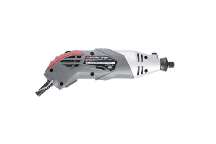 Шлифмашина-гравер INTERTOOL DT-0517 на 170 Вт, 8000-35000 об/мин + КЕЙС и НАБОР АККСЕСУАРОВ (40 ШТ) - изображение 7