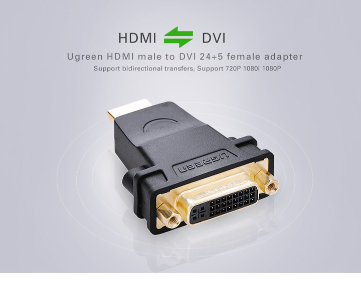 Переходник Ugreen HDMI - DVI-D (24+5) 1080P@60Hz Конвертер ...