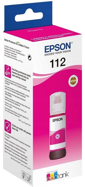 Tusz Epson EcoTank 112 Pigment Magenta 70 ml (8715946674766) - obraz 1
