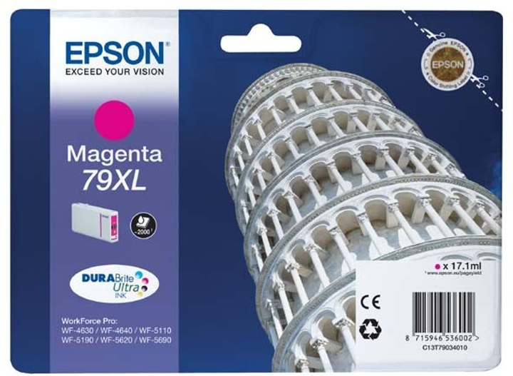 Чорнильниця Epson DURABrite 79 XL Ultra Magenta 17 мл (8715946536002) - зображення 1