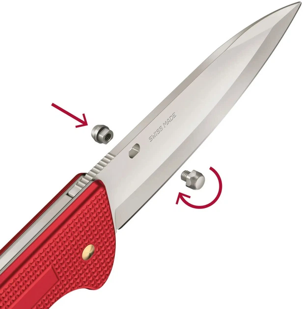 Ніж Victorinox Evoke Alox 136 мм 5 функцій Рифлений синьо-червоний градієнт (0.9415.D221) - зображення 8