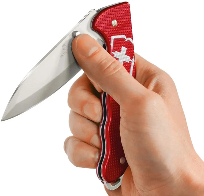 Ніж Victorinox Evoke Alox 136 мм 5 функцій Рифлений синьо-червоний градієнт (0.9415.D221) - зображення 9