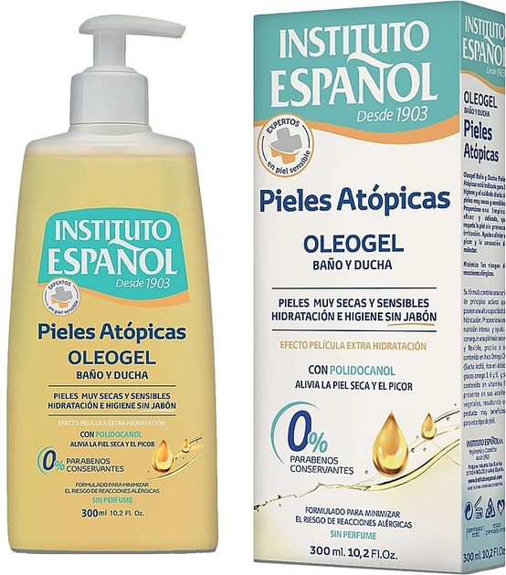 Гель для душу Instituto Espanol Atopic Skin Bath And Shower Oleogel 300 мл (8411047108536) - зображення 1