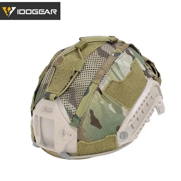 Кавер Idogear для тактичного шолома з кишенею для батареї розмір L Мультикам - зображення 2