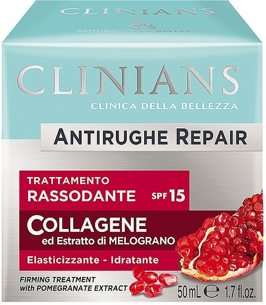 Укрепляющий и защитный крем для лица с экстрактом граната - Clinians Antirughe Repair Firming and Protective Face Cream 50ml (1234144-143007) 