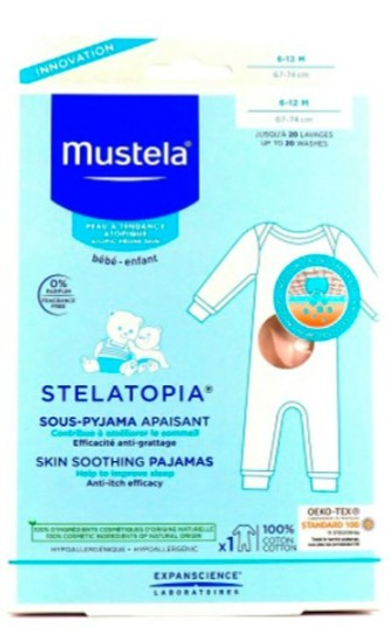 Pajacyk Mustela Skin Soothing Pajamas Stelatopia 6-12 miesięcy (3504105032845) - obraz 1