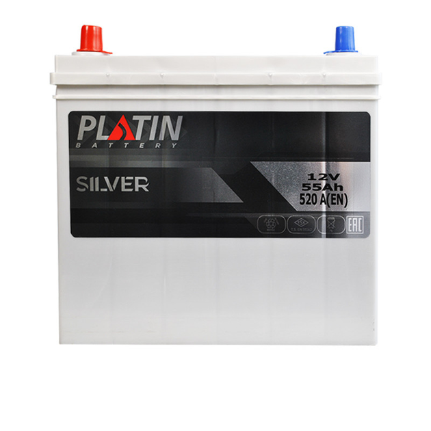 Автомобильный аккумулятор PLATIN Silver Asia 55Ah 520A L+ (левый +) SMF ...