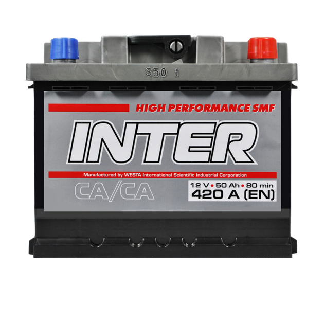 Автомобильный аккумулятор INTER high performance (L1) 50Ah 420A R+ ...