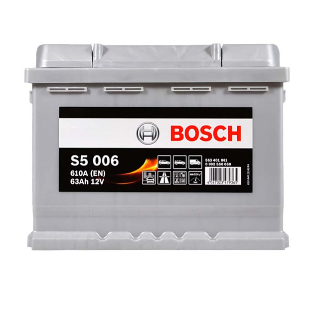 Аккумулятор автомобильный BOSCH (S50 060) (L2) 63Ah 610A L+ - Фото 1 Аккумулятор автомобильный BOSCH (S50 060) (L2) 63Ah 610A L+ - изображение 1