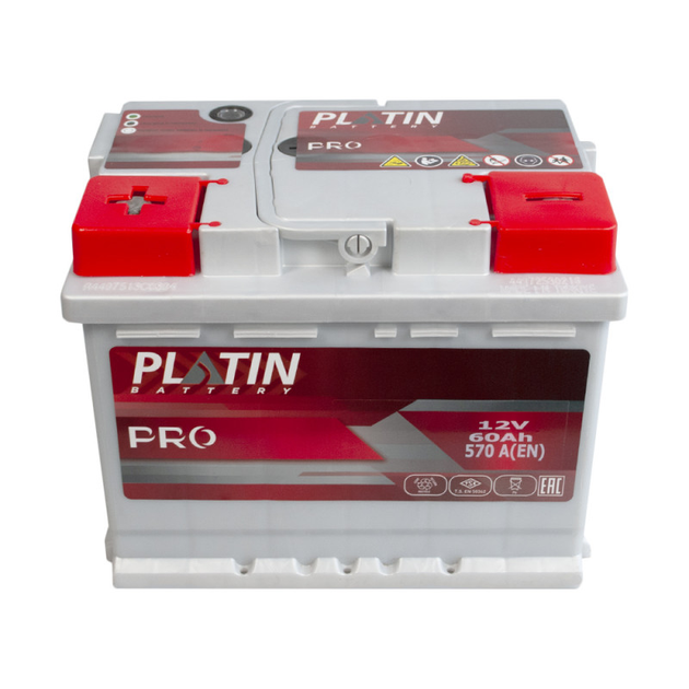 Автомобильный аккумулятор PLATIN Pro MF 60Ah 570A L+ (L2) - Фото 2 Автомобильный аккумулятор PLATIN Pro MF 60Ah 570A L+ (L2) - изображение 2