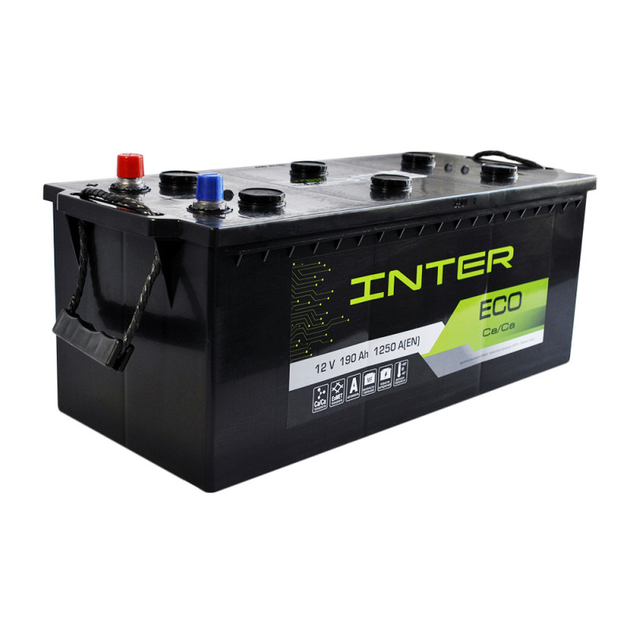 Автомобільний акумулятор Inter Eco 190Ah 1250A L+ (D5) - Фото 3 Автомобільний акумулятор Inter Eco 190Ah 1250A L+ (D5) - зображення 3