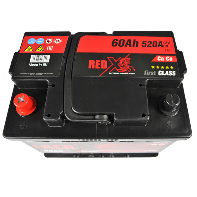 Автомобільний акумулятор RED X (L2) 60Ah 520A L+ - зображення 3