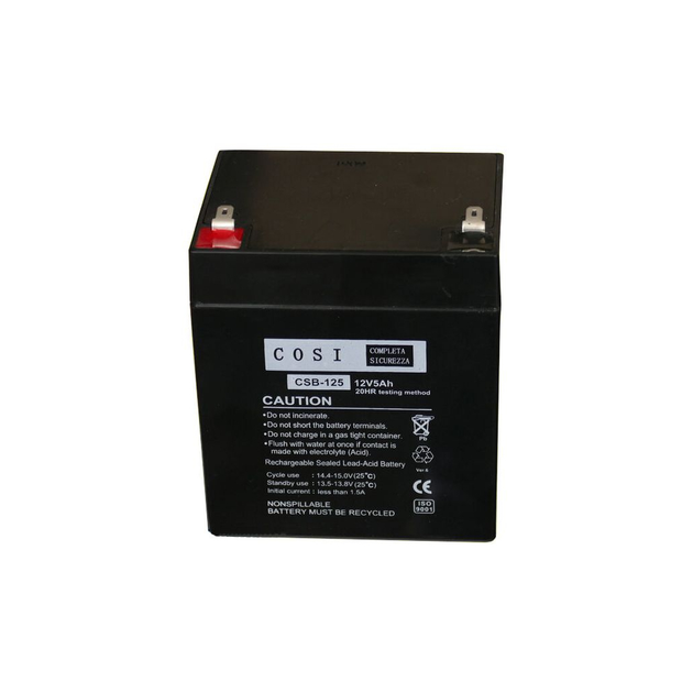 Батарея до ДБЖ COSI AGM 12V 5Ah F1 (CSB-125) - изображение 1