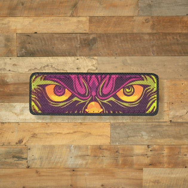 Шеврон Owl Eyes (Глаза Совы), 9х3, на липучке (велкро), патч печатный - изображение 1