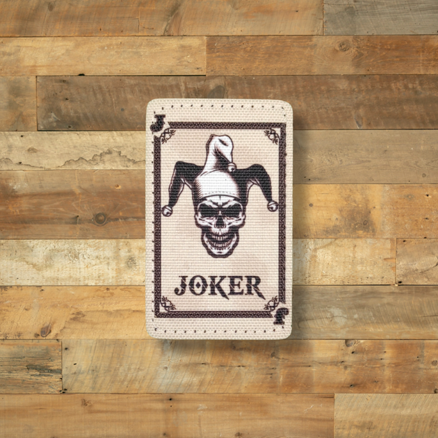 Шеврон Джокер, 8х5, на липучці (велкро), патч друкований - зображення 1