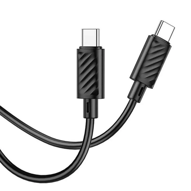 Кабель HOCO X88 Gratified 60W charging data cable for Type-C to Type-C Black (6931474783363) - зображення 3