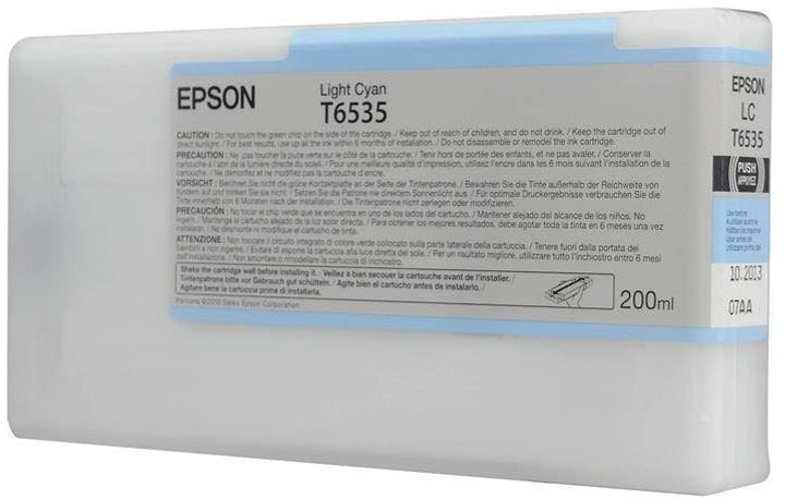 Tusz Epson T6535 200 ml Light Cyan (10343877658) - obraz 1