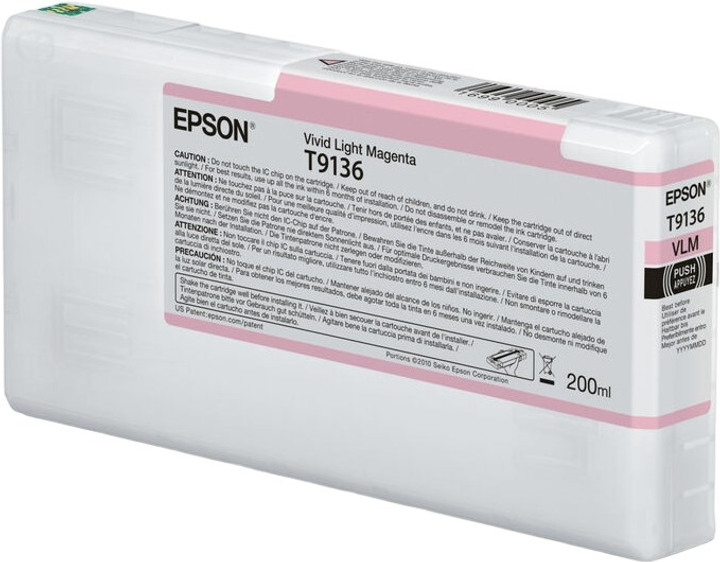 Tusz Epson T9136 200 ml Vivid Light Magenta (10343929999) - obraz 1