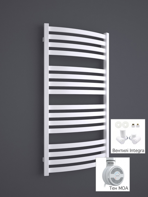 Полотенцесушитель комбинированный Terma D01 960x500 White, тен MOA ...