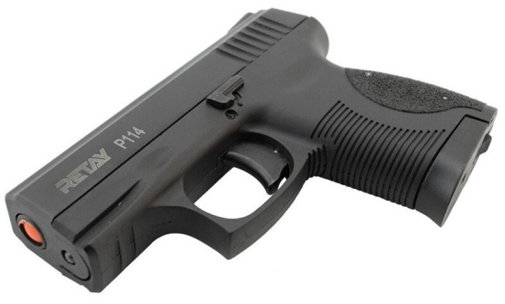 Стартовый шумовой пистолет RETAY P114 Black + 20 шт холостых патронов (9 мм) - изображение 2
