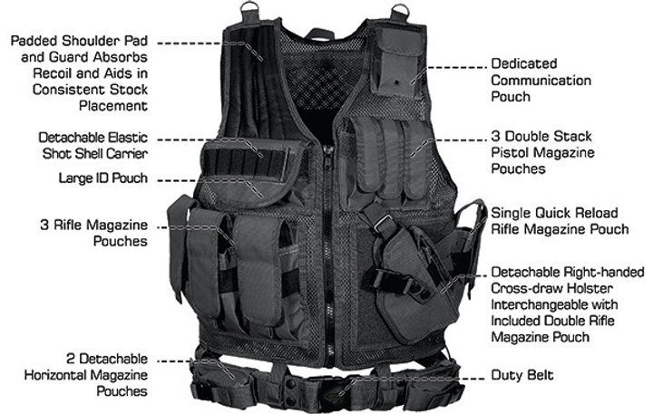 Розгрузка – жилет тактичний UTG (Leapers) Law Enforcement, колір Чорний, UTG 597 (PVC-V547BT) - зображення 2