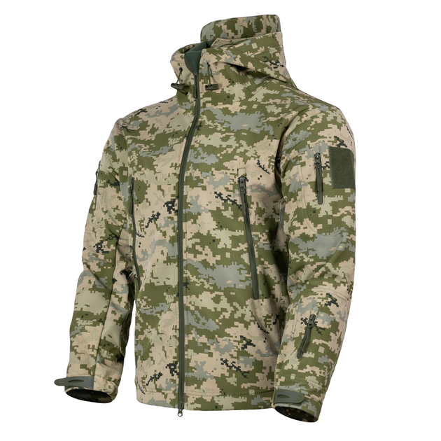 Куртка Vik-Tailor Outdoor Tactical SoftShell ММ-14 піксель ЗСУ 4XL - зображення 1