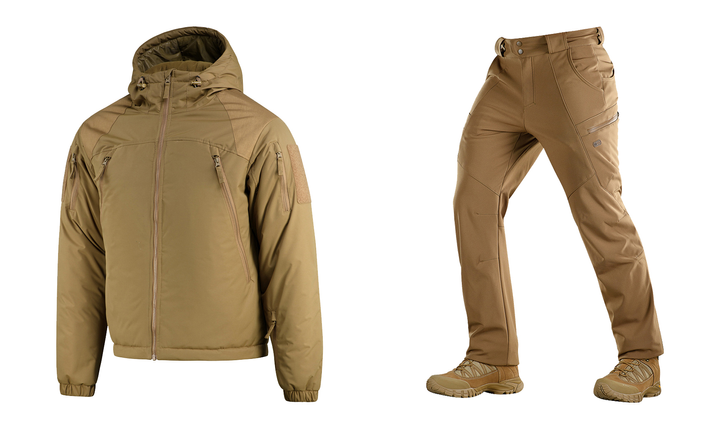 M-tac комплект тактична куртка Soft Shell штани тактичні койот XL - зображення 1