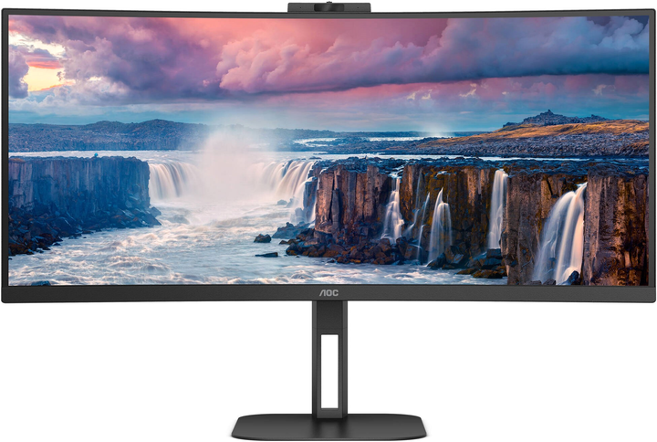 Monitor 34 AOC 100Hz Curved VA HDMI DP USB-C  (CU34V5CW/BK) - obraz 1