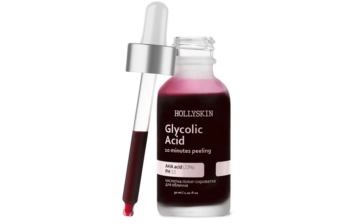 Кислотна пілінг-сироватка для обличчя Glycolic Acid Hollyskin 30 мл - изображение 7