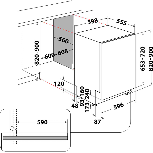 Zmywarka do zabudowy Whirlpool WIO 3O26 PL - obraz 9
