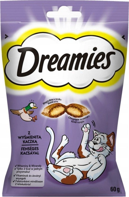 Ласощі для котів Dreamies качка 60 г (5998749116500) - зображення 1