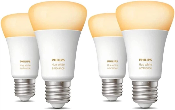 Умные светодиодные LED лампочки Philips Hue E27 White Ambiance