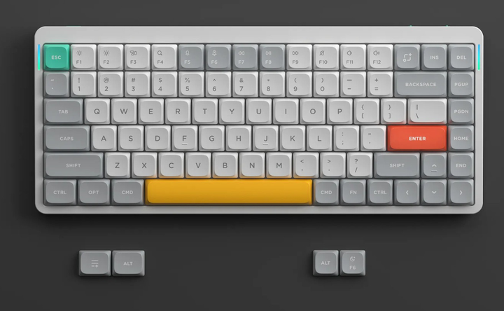 Беспроводная механическая клавиатура NuPhy Air75 V2 / Gateron Low-profile Red 2.0 / Color - Ionic White / Hot-Swappable, RGB, ANSI US - изображение 4