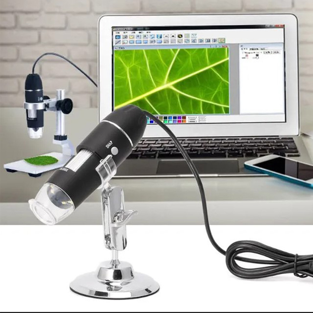 Микроскоп Magnifier Цифровой USB эндоскоп, бороскоп 50Х - 1600Х Черный ...