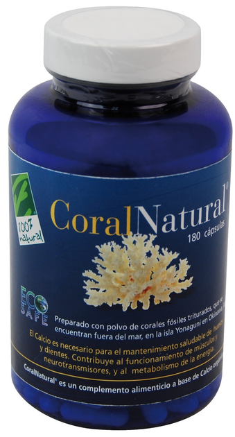Suplement diety 100% Natural Coralnatural 1g 180 kapsułek (8437008750408) - obraz 1